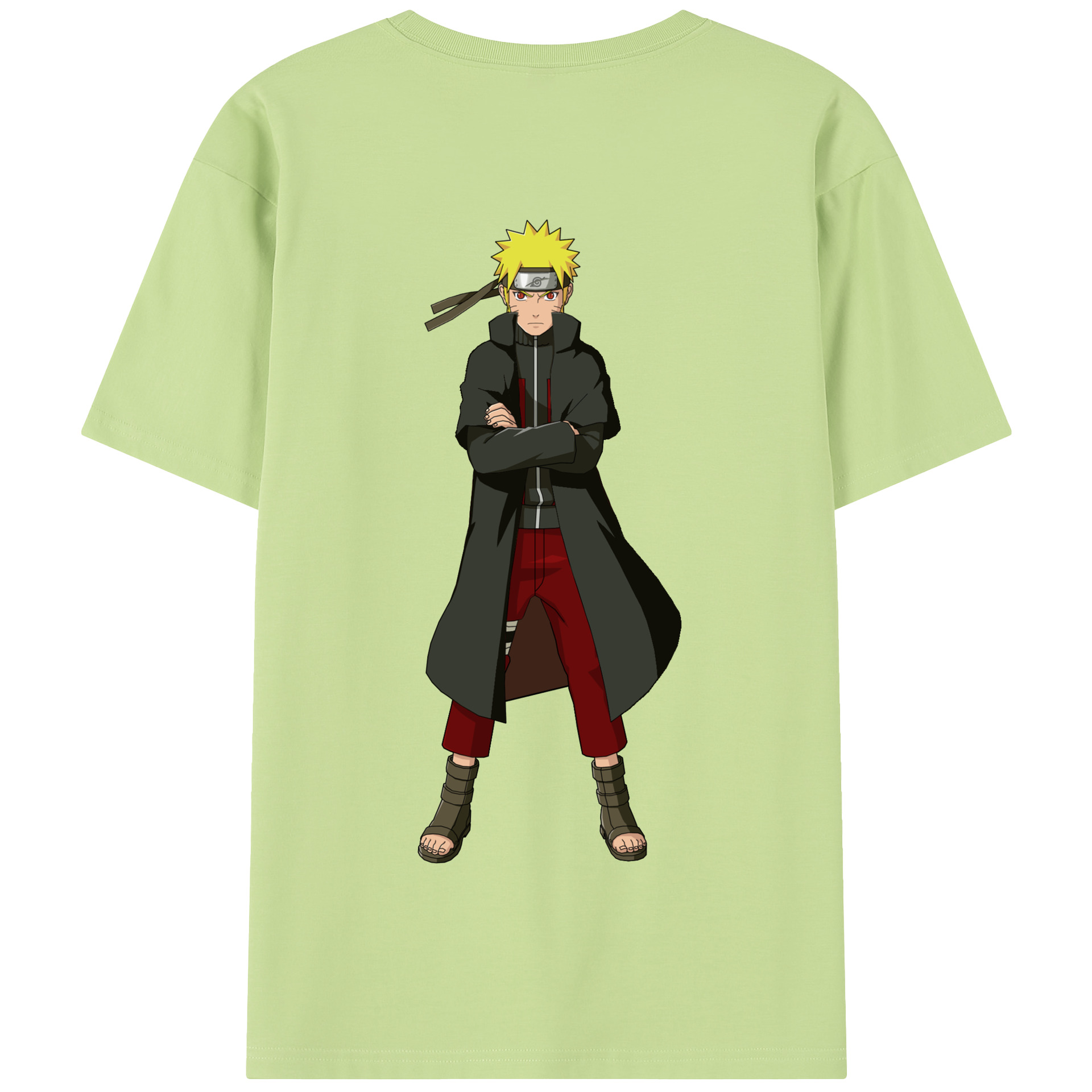 （画像用） NARUTO -ナルト- うずまき ナルト Uzumaki Naruto 綿100％半袖Tシャツ（背面プリント）